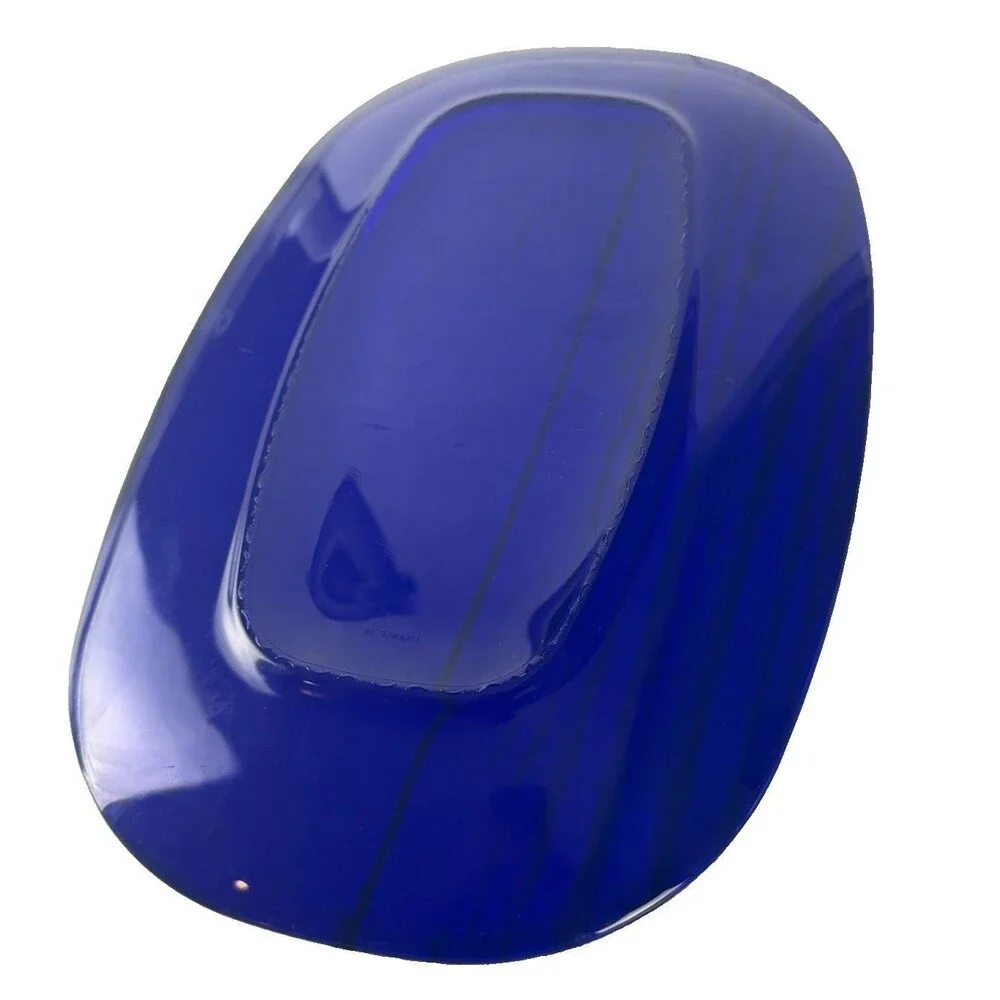 Vintage Bormioli Rocco Cobalt Blue Duralex Glass 14 Inch Oblong Platter France